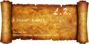 Linzer Kamil névjegykártya